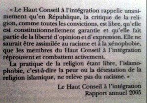 l'islamophobie n'est PAS un racisme